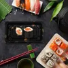 Dininarwarware descartável 25 caixas de sushi para recipientes de comida para viagem embalagem de apetite Plastic Q240507