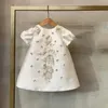 Robes de baptême fleur fille robe blanche children anniversaire baptiste élégant en dentelle bowfrog boutique fête Q240507