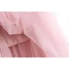 Röcke Mode unregelmäßige Tutu Tüll langen Rock für Frauen 2024 Sommer koreanische Feste eine Linie hohe Taille Plissee Mesh Frau L545