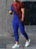 Men Tracksuit T -shirtpants met korte mouwen 2 -delige heren Set Outfit Oversized Jogger Sportswear 3D Color Print Trousers Suit 240426