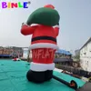 en gros de 26 pieds de haut géant gonflable Santa Claus avec sac de personnage gonflables de Noël Ballon de personnage pour la décoration publicitaire événements en plein air
