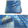 Accessoires bouddhistes tibétains Amitayus Gold Écriture Prayer Flag en soie cinq couleurs Imprimer 5 mètres 10 pcs / chaîne Luck religieux Écriture