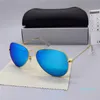 2021 Brand Design Polarise Sunglasses Men Femmes Pilot Lunettes de soleil UV400 Peroues Classic Driver Verres Metal Fild Glass Lens 221N