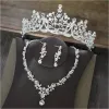 Perles strass sier branche tiara couronne de mariage accessoires capillaires accessoires de cheveux bijoux 3pcs set 210009