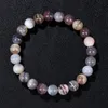 Perle di pietra naturale bracciale ametista quarzo ite agates bracciali elastici per donne uomini reiki yoga regali di gioielli fatti a mano 240423