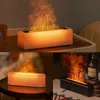 Kinscoter esencial Aroma Difusor Flame Aire Humidifier ultrasonic Cool Mist DiFusor con RGB Realistic Fire Night Light 240508