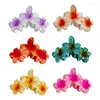 Haarklammern zarte Blumen Barrettes kleine Accessoire -Kunststoffkrallen für Mädchen F19D