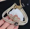 PEARL PENDANT CHULKER CACCOLA DESIGNORE GIOVILI CATERE LUNGA CATERA CLASSICA CATERA LOGO 2023 Progettata per donne Collane d'oro di alta qualità all'ingrosso