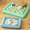 猫ベッド家具ペット猫マット夏の冷却マット犬用猫猫猫犬猫眠っている涼しいコールドシルクマットサマーペットベッドソファD240508