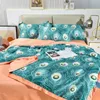 Luxury Silk Summer Cool Quilt King Queen Size Home Bedding Set Quilting Sheet Comforter Blanket Bed Linen Pillowcase 240508