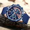 Montre-bracelets Megir Fashion Mens Watchs Top Silicon Sport Military Watch Chronograph Date Imperproofr Wristwatch Horloge masculine