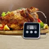 Grilles Kitchen Thermomètre de cuisson numérique Thermomètre à viande Température de nourriture pour le BBQ du BBQ Fonction de la minuterie avec un compteur de chaleur de sonde pour la cuisson