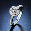 Fasi della moda Nuovo glamour Anelli zirconi regolabili anelli di diamante di lusso anelli di nozze finte moissanite per donne