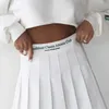 Jupes skorts 2023 Nouvelle jupe de tennis blanc demi-jupe haute taille A-line jupe plissée jupe décontractée