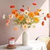 Dekorative Blumen 1 PCs Wunderschöne künstliche rhoee elegante Mode -Seidenpflanzen kreativer realistischer Kunststrauß