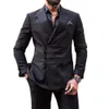 Costumes masculins Blazers Classic Black Mens Vêtements 2 pièces Nouvelles affaires de fashion de fashion et de loisirs de mariée