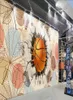 Grande papel de parede de mural personalizado 3D Creative Basketball Leaf Room TV Murais de fundo Wall the Mall Art Painting Wall Papers9740903