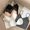 Tanks pour femmes Silk Ice Silk pour femmes Summer Souffable Comfort sous-vêtements Filles Crops Crops Vest Female Black Sexy Tube Tops Bras blancs