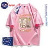 Футболка NASA Co Branded American Pure Cotton Youth Short Rideved For Fort для Mens Summer Fashion Универсальное и красивое дно с 5/4 рукавами