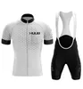 Huub Raudax Bike Set Team Clothing Mountain 19d Gel Bib Shorts Mens Cycling Jersey Ropa Ciclismo Triathlon 240422