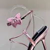 Designer Shoes Butterfly Strap Sandals Pumps open toes heels shoes women's luxury Brand 10.5 cm High Wedding Party factory footwear with box