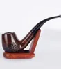 Nieuwe ebbenhout houten pijp 15 cm gebogen zwarte rookpijp handgemaakte tabak 9 mm filter houten pijp4550366