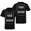 Tshirt personnalisé Print Back Print Professionnel VOTRE TEXT PO MALES MALES PRAFIM PRIME T-shirt EU Taille 100% Cotton 240418