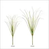 Fleurs décoratives 10pcs / lot Plantes de simulation en plastique Grass de café décor artificiel petit roseau herbe verte plante el décoration