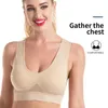 Sous-vêtements actifs en filet sans couture femme sportive Sports Bras Fitness Gym de sous-vêtements Sous-amoureuse BRA sans fil 6xl Plus taille crop top top brepwant yoga Bra D240508