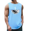 Los astronautas de las camisetas sin mangas para hombres aprecian el ambiente lunar Funny Funny Mens Sports Tank Tops Summer Running Vest Vest Gym Gym Singlest Y240507
