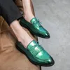 Chaussures décontractées hommes habillage des affaires formelles Green Italien Mayba British British Logs Size 38-48