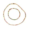 Color zircon necklace bracelet female Korean designer ins net red fashion color diamond necklace new hand ornament