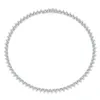 Feiner Schmuck S Sterling Sier Halskette Full Diamond Mossanit Choker Tenniskette für Frauen