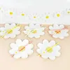 Dostępna zastawa stokrotka Daisy Flower Paper Strale Straws Straws Serwetki ślubne przyjęcie urodzinowe Dekoracja Baby Shower Bunting Flaga Q240507