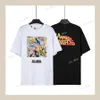 디자이너 Galleriesysy Mens T 셔츠 셔츠 셔츠 여성 Tshirts 그래픽 티 핸드 페인트 인스 스플래시 레터 라운드 목 티셔츠 688