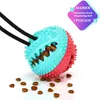 Interactive Dog Toys Tug of War Ball in Red and Turquoise for Large Breed Dogs Mentally Stimulating Teething Toy 240508