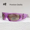 Premium Quality Fashion Curved Eye Protection Sunglasses Goggles for Women with Gift Box