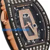 RM Luxury Watches Mechanical Watch Mills Rm037 Rose Gold Carbon Tpt Diamond Set stMA