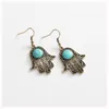 Charm Nieuwe Boheemse stijl oorhaken turquoise oorbellen etnische feng shui drop -stijl oorbellen