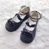 Dress Shoes Cute Lolitas Low Heel Flats Round Toe Lolita Girl's Kawaii Women Shoe Harajuku Cosplay Goth Student Bow