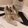 JC Jimmynessity Choo Wedding Jurk Bridal Shoes Baily Mary Jane Perfecte pompen met Crystal Pearl Strap Lady Hoge Heels Sexy Point Toe beroemde damespompen