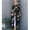 Vêtements ethniques Dubaï Open Abayas Femmes musulmanes Kimono Cardigan Imprime maxi Durquie Kaftan Islam Maroc Robes Arabe Party