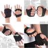 Sporthandschuhe Fitnesshandpalmen Beschützer mit Handgelenkswrap Support Frauen Frauen Training Bodybuilding Power Gewicht Heben Q0107 DROP D OTLTA