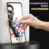 Случаи для Samsung Galaxy Z Flip 4 Case с S Pen Dual петлей с сенсорным слотом роскошной кожа