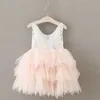 Dopklänningar Baby Dress White First Baptist Christmas Girl Lace Birthday Party Children Summer Tutu Q240507