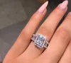 Anel de noivado de Boutique Europeu e Americano S925 Sterling Silver Zircon Ring Ring de casamento Ladies Evening Jewelry Supply5752360