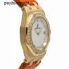 Audemar Pigue Watch Royal Oak Factory Ladies 67601ba.zz.D012CR.02 Кварц 18K YG MOP DIAL 33 мм