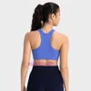Diseñador Tops Sexy Lul Lul Women Yoga ropa interior Primavera y otoño Nuevo hilo vertical 20 High Collar Anti Glare Sports Brail Strike Absorbing Fitness