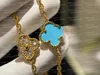 Concepteur de collier de fourgon pour femmes de qualité supérieure vingt pendentif pendant perlé turquoise diamant incrusté à longue chaîne Collier van