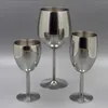 2pcs verres à vin classiques en acier inoxydable 18 8 Bar à vin Verre à vin champagne Cocktail Boire des charmes de fête de fête Y200107 235o